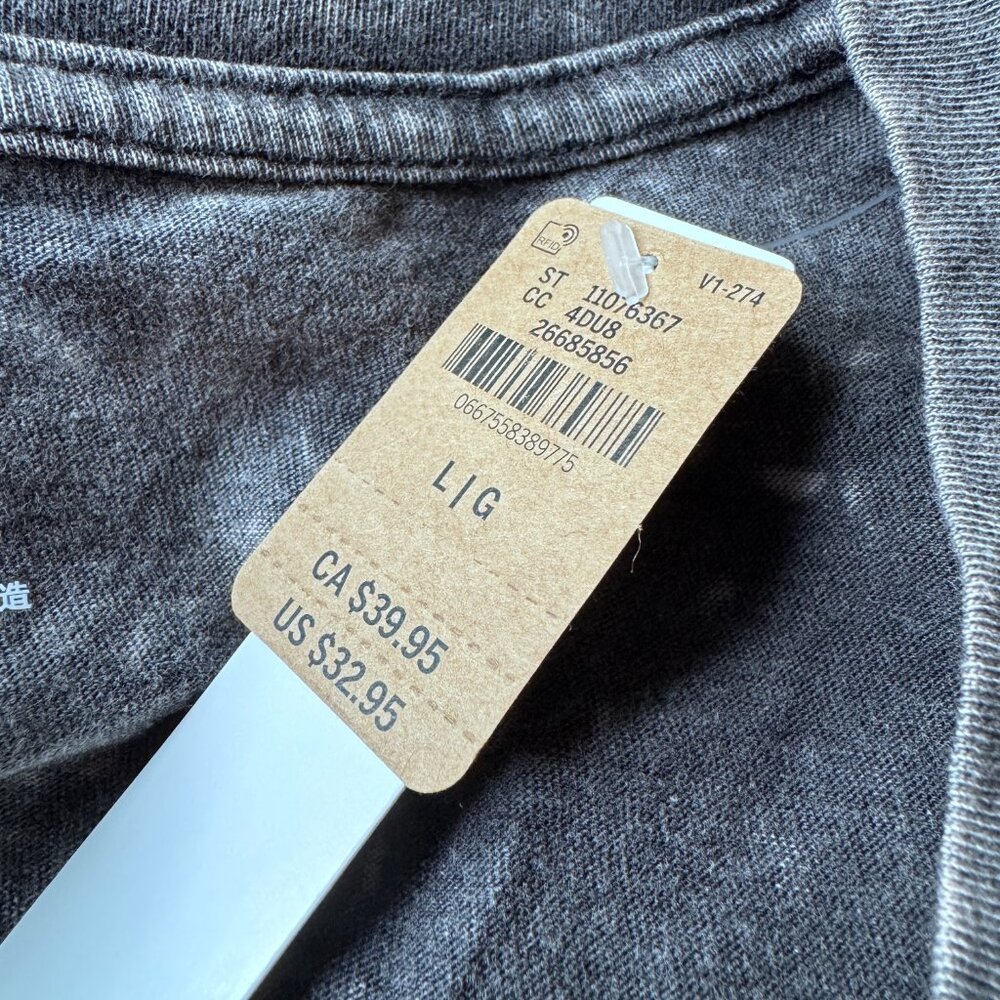 Victoria's Secret PINK, Gray Washed Oversize T Shirt New With Tags, Distressed - Picture 6 of 6